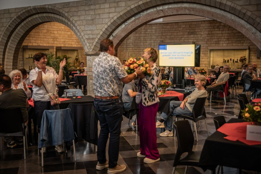 Bloemen voor de organisatoren